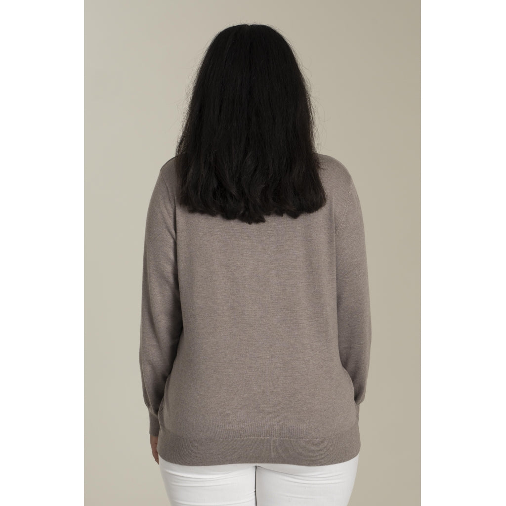 Sandgaard Strikket bluse Knit Blouse Beige melange