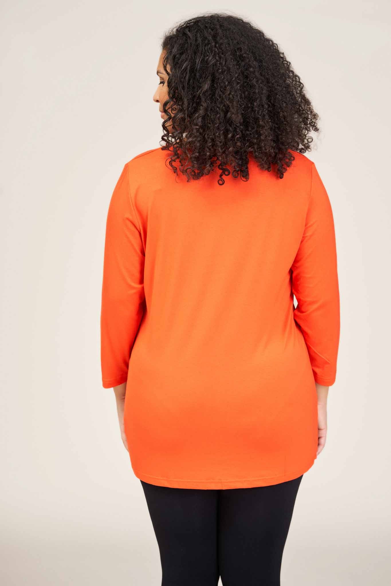 Sandgaard T-shirt med 3/4 ærmer T-Shirt Chili Orange