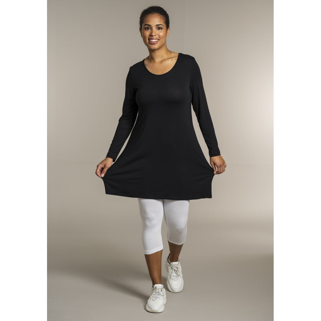 Sandgaard A-shape bluse med lange ærmer T-Shirt Black