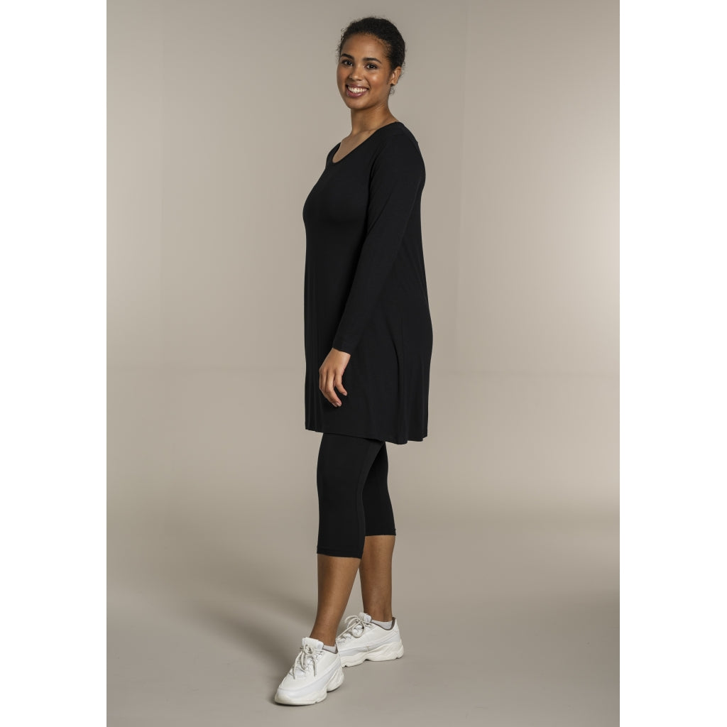 Sandgaard A-shape bluse med lange ærmer T-Shirt Black