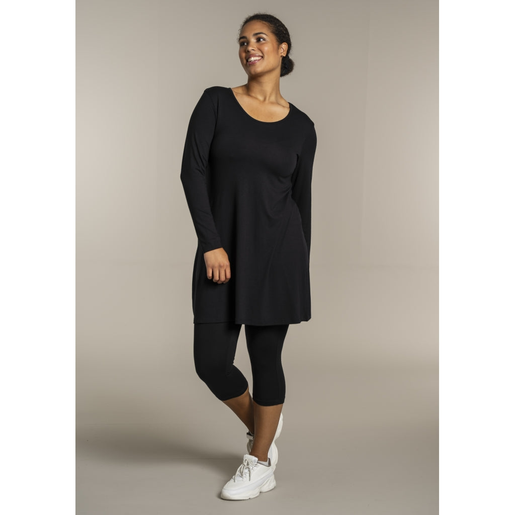 Sandgaard A-shape bluse med lange ærmer T-Shirt Black