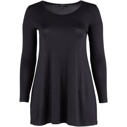 Sandgaard A-shape bluse med lange ærmer T-Shirt Black