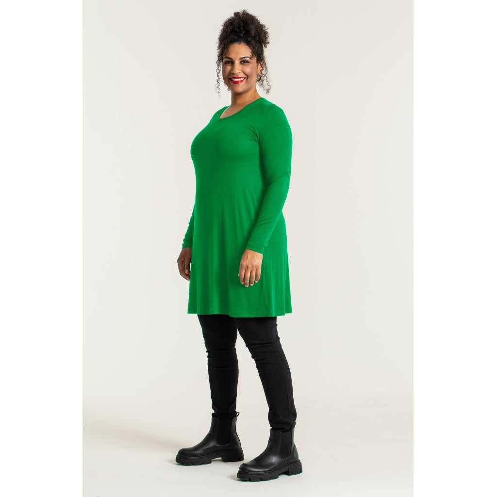 Sandgaard A-shape bluse med lange ærmer T-Shirt Grass green