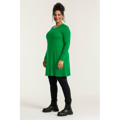 Sandgaard A-shape bluse med lange ærmer T-Shirt Grass green