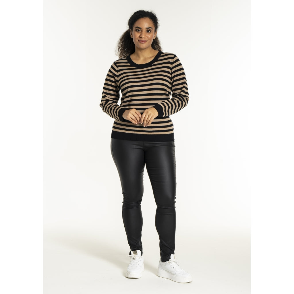 Sandgaard Helsinki - Blouse - Stripes Blouse Black/Sand