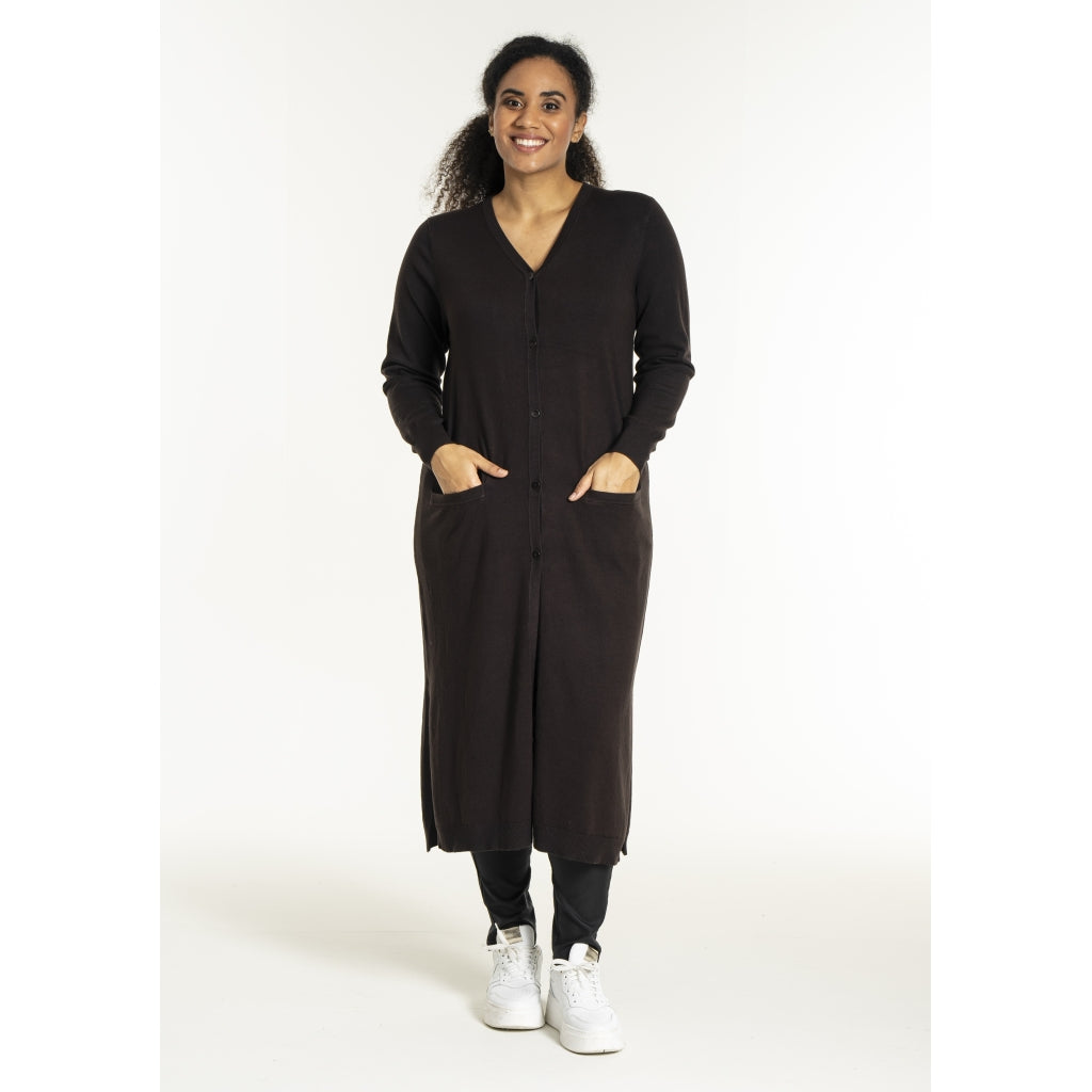 Sandgaard Helsinki - Long Cardigan Cardigan Dark Brown