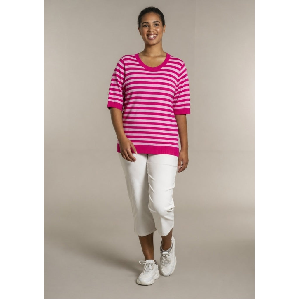 Sandgaard Helsinki - T-shirt - Stripes T-Shirt Pink/Rose