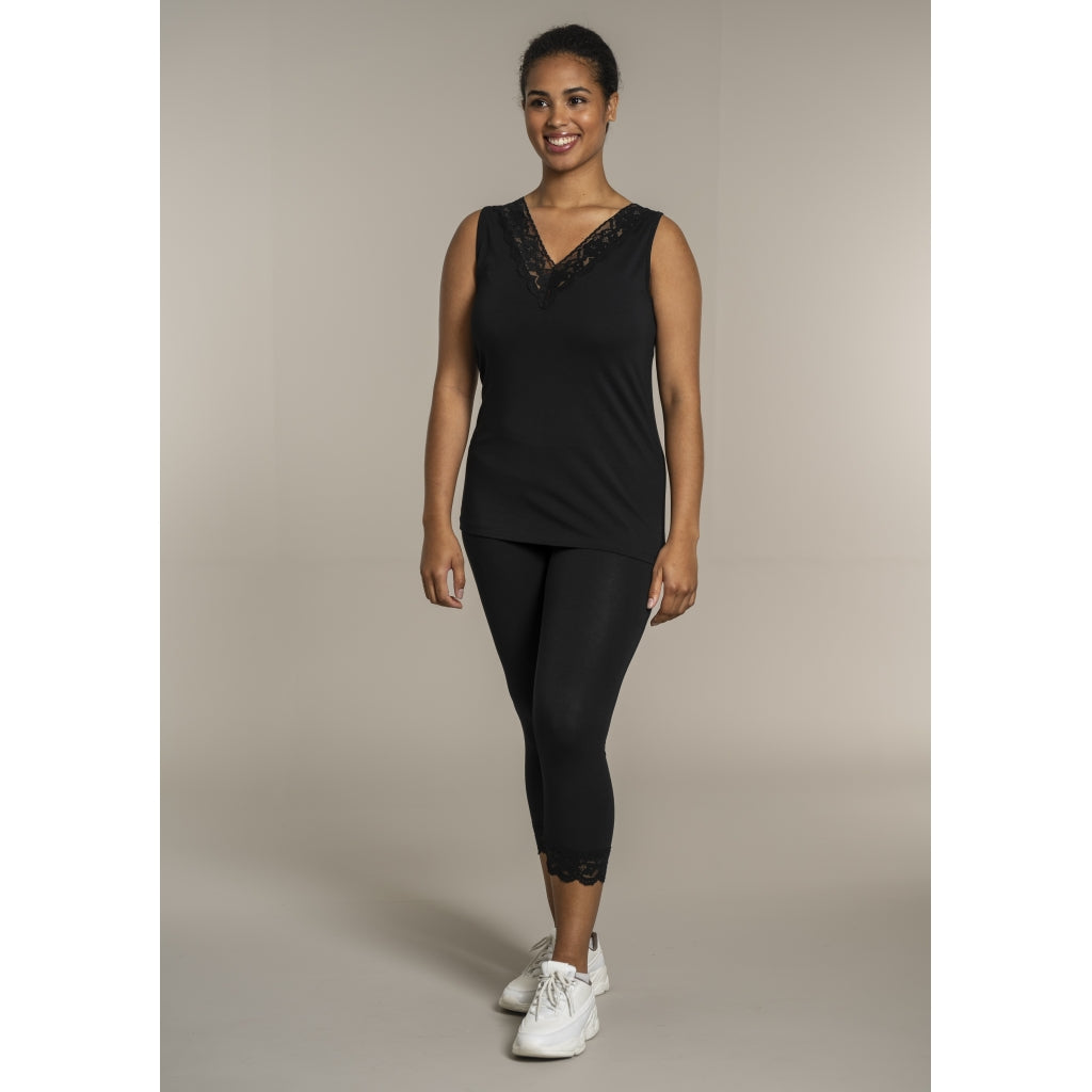 Sandgaard Leggings 3/4 with lace Leggings Black