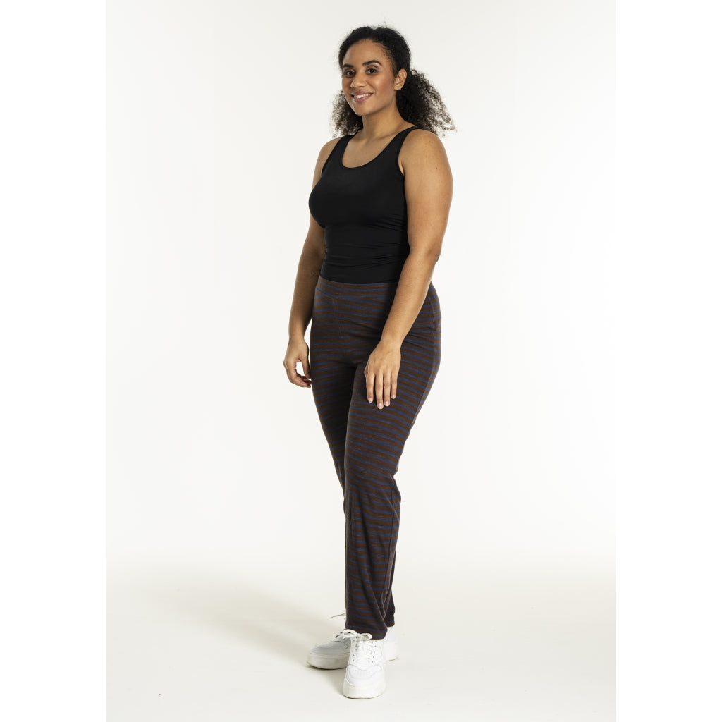 Sandgaard Rib Pants Pants Dark Blue/Dark Brown