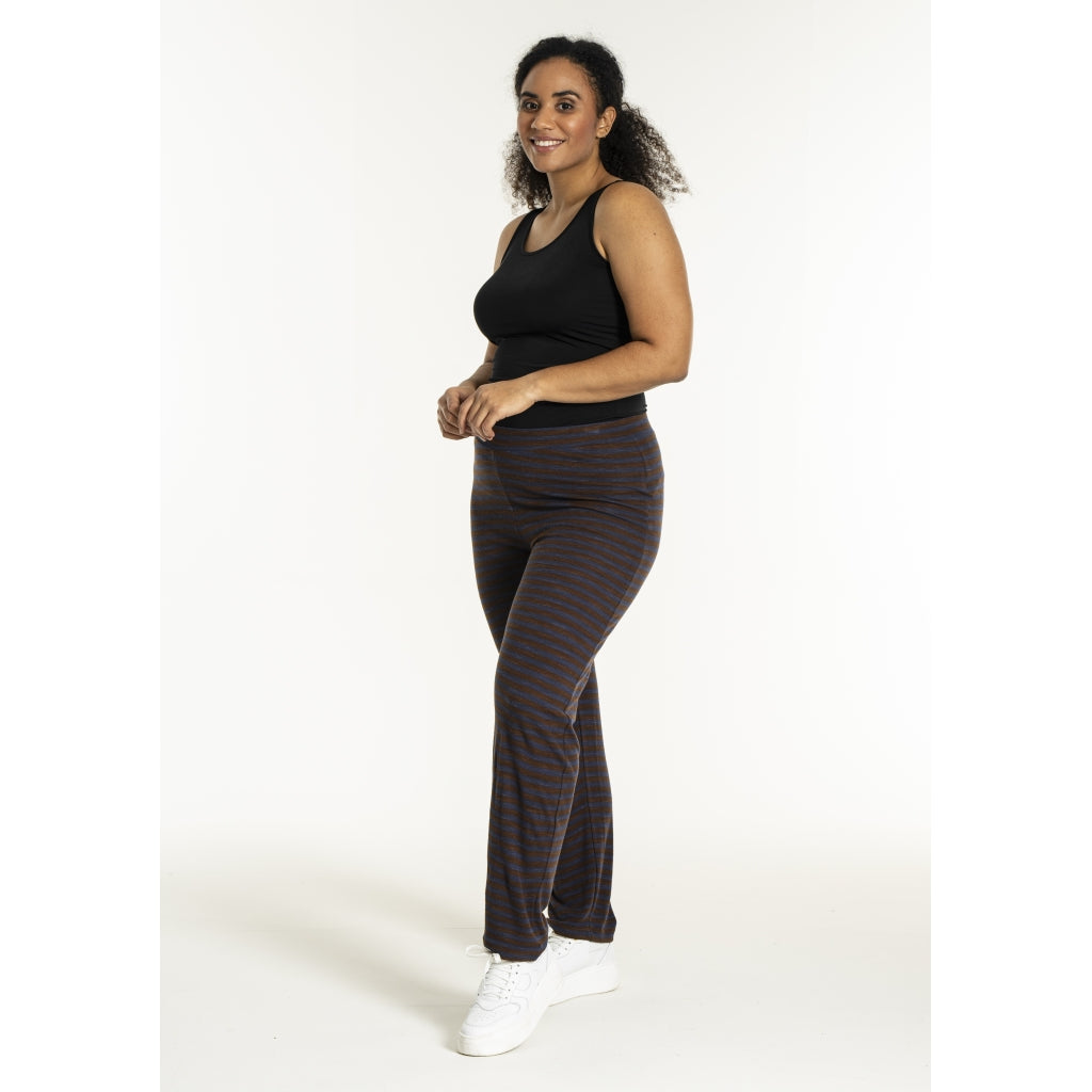 Sandgaard Rib Pants Pants Dark Blue/Dark Brown