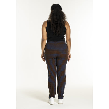 Sandgaard Rib Pants Pants Dark Blue/Dark Brown
