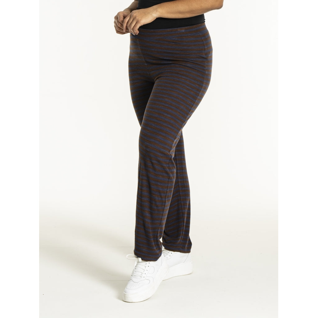 Sandgaard Rib Pants Pants Dark Blue/Dark Brown