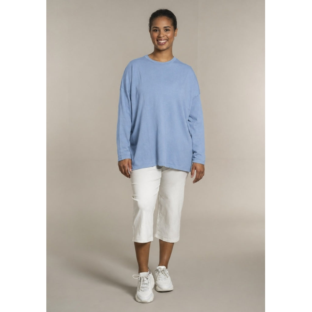 Sandgaard Strikket langærmet bluse Blouse light Blue
