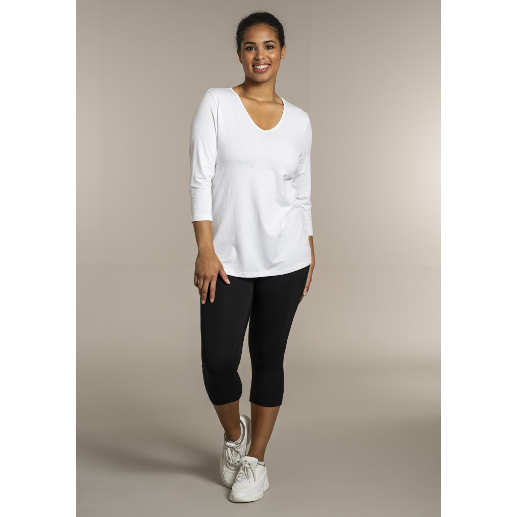 Sandgaard T-shirt med 3/4 ærmer T-Shirt White