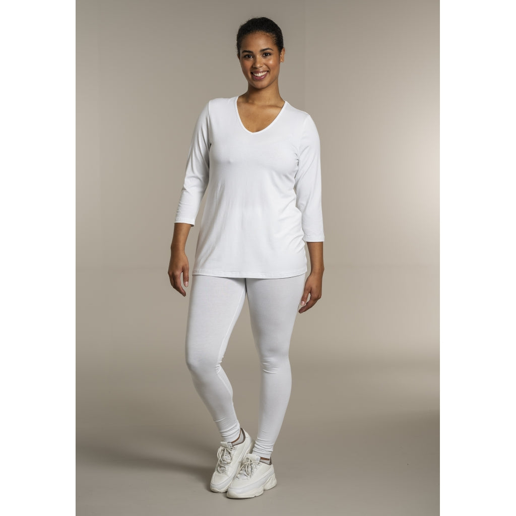 Sandgaard T-shirt med 3/4 ærmer T-Shirt White