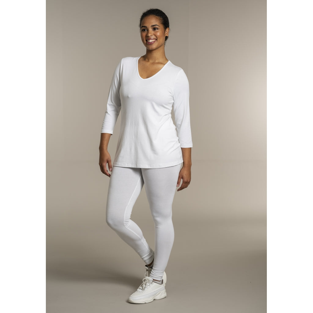 Sandgaard T-shirt med 3/4 ærmer T-Shirt White