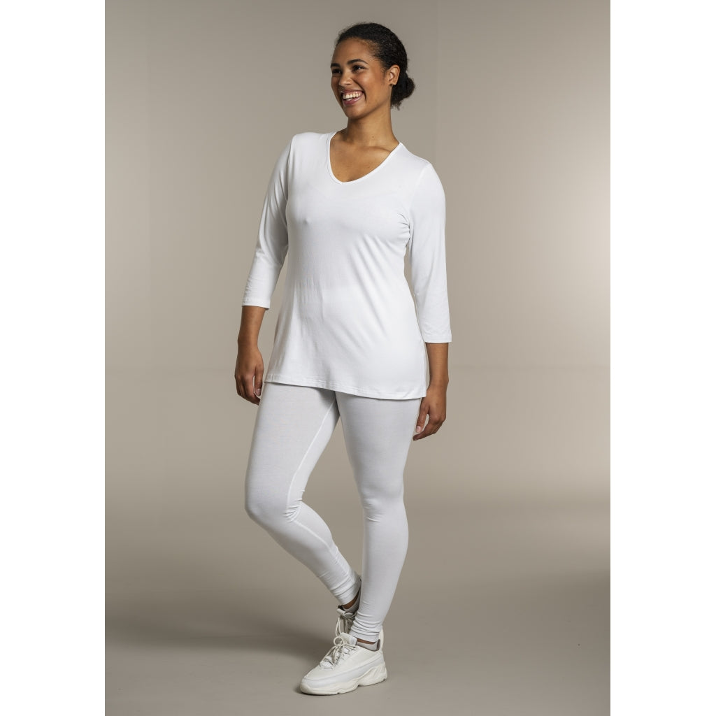 Sandgaard T-shirt med 3/4 ærmer T-Shirt White