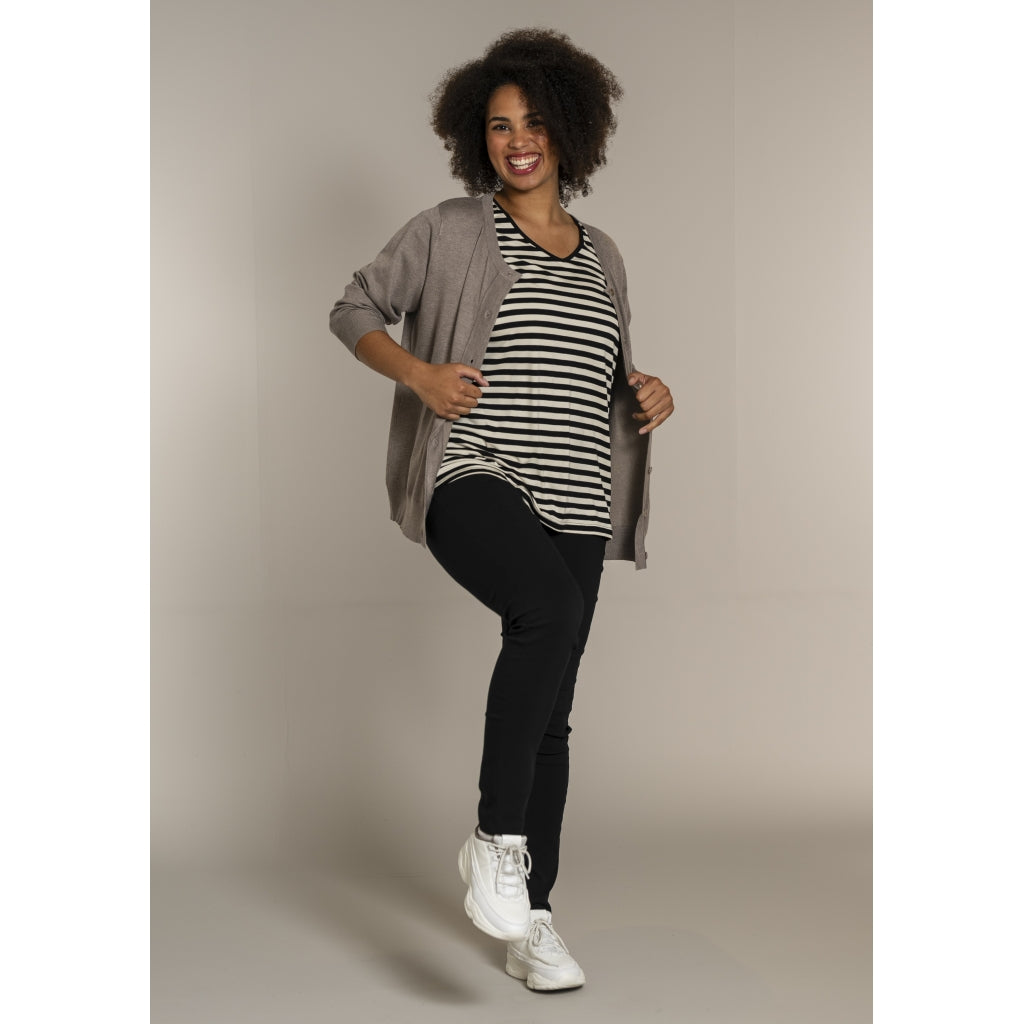 Sandgaard T-shirt striped T-Shirt Striped Black/Offwhite