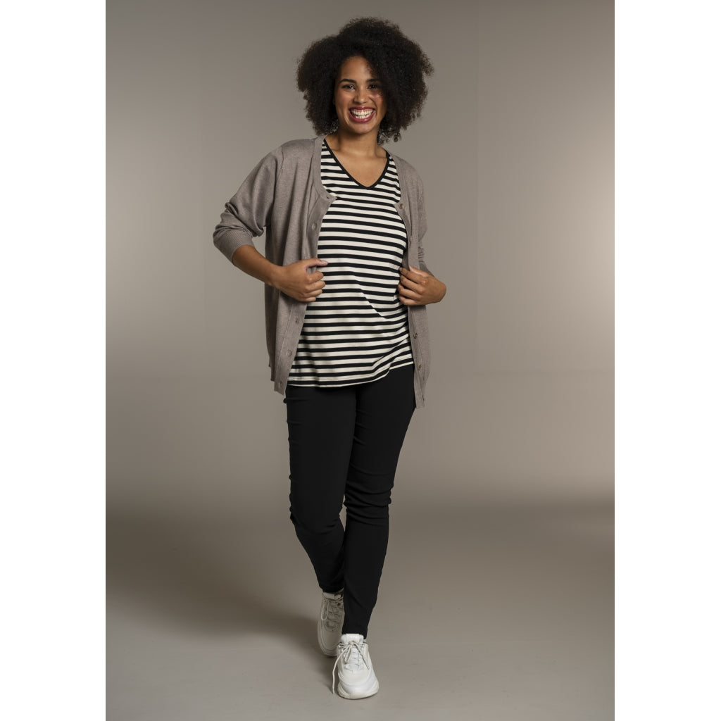 Sandgaard T-shirt striped T-Shirt Striped Black/Offwhite