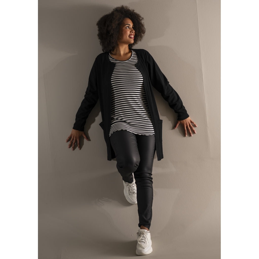 Sandgaard T-shirt striped T-Shirt Striped Black/Offwhite