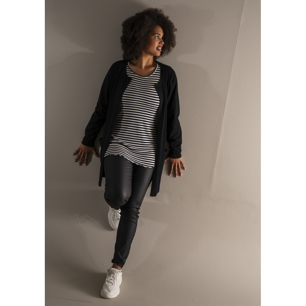 Sandgaard T-shirt striped T-Shirt Striped Black/Offwhite