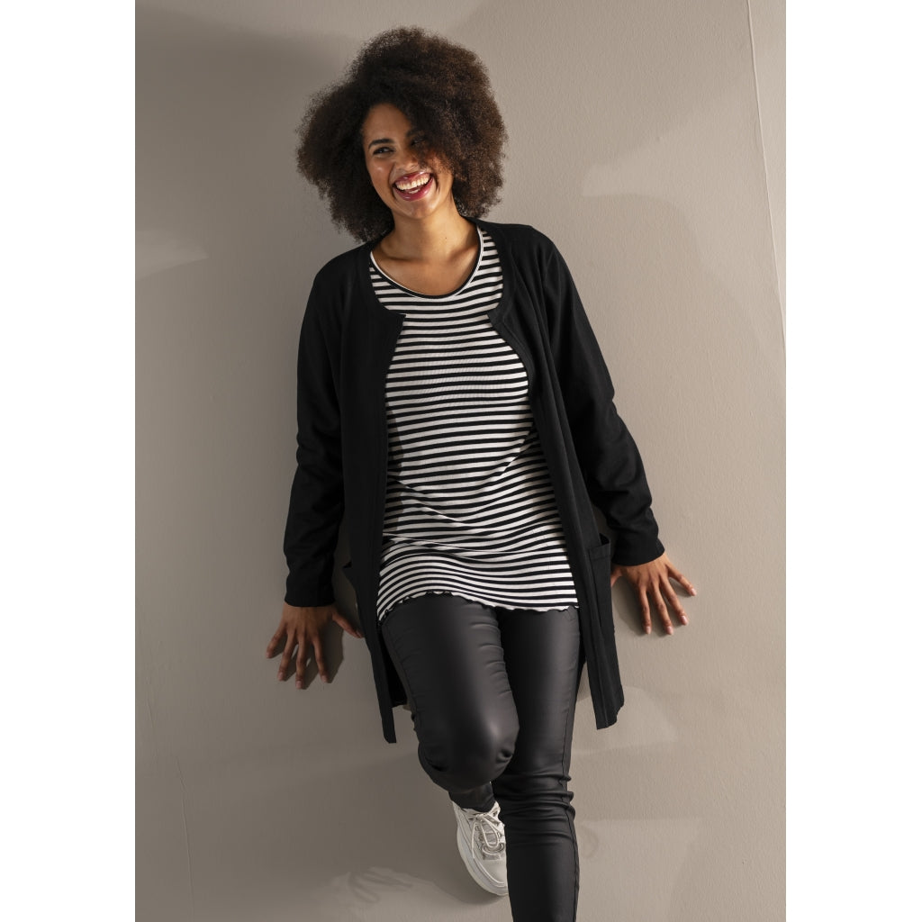 Sandgaard T-shirt striped T-Shirt Striped Black/Offwhite